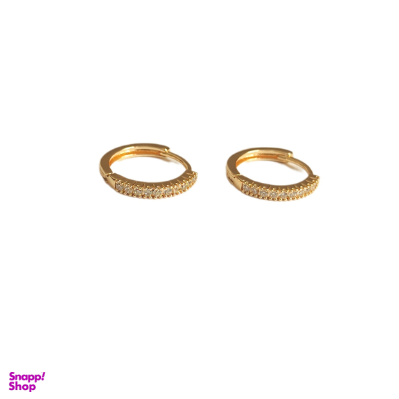 گوشواره زنانه ژوپینگ مدل حلقه ای نگین دار کد H4002
