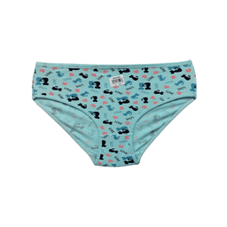 شورت زنانه میسپل طرح گربه کد BLU-1059-01 رنگ آبی