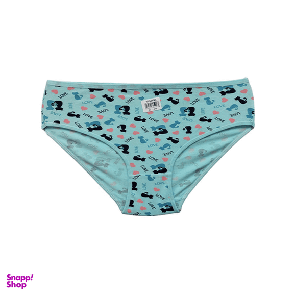 شورت زنانه میسپل طرح گربه کد BLU-1059-01 رنگ آبی