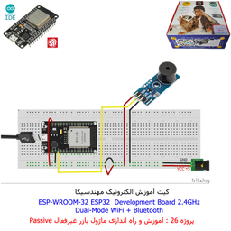 کیت آموزش الکترونیک مهندسیکا مدل خلاقیت دلتا ESP32+70