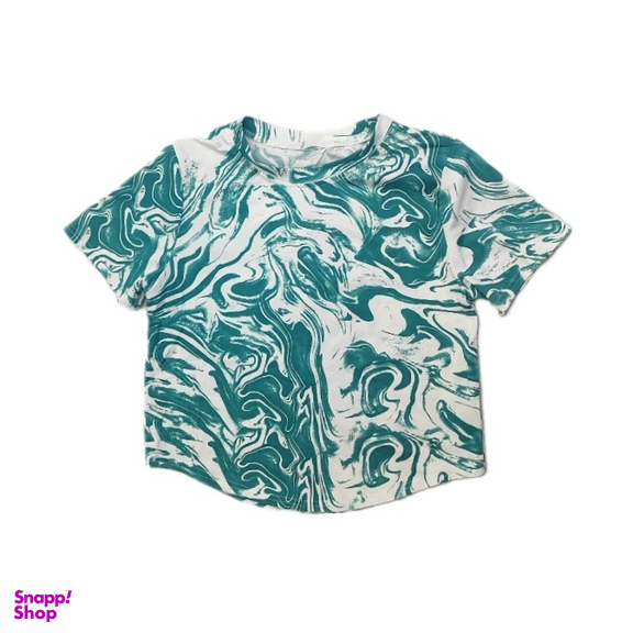 کراپ تیشرت زنانه کد Solot09 رنگ سبز