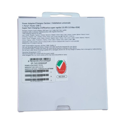 شارژر دیواری 45 وات سامسونگ مدل EP-T4510 به همراه کابل تبدیل USB-C و مبدل برق مارکن