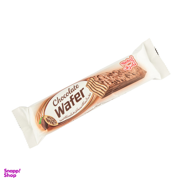 ویفر با کرم کاکائو و روکش کاکائویی نادری وزن 45 گرم بسته 24 عددی