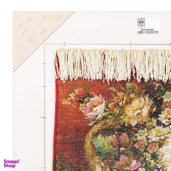 تابلو فرش دستباف سی پرشیا مدل گل در سبد حصیری کد 903656