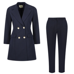 مانتو شلوار زنانه السانا مدل VARA32 رنگ سرمه ای