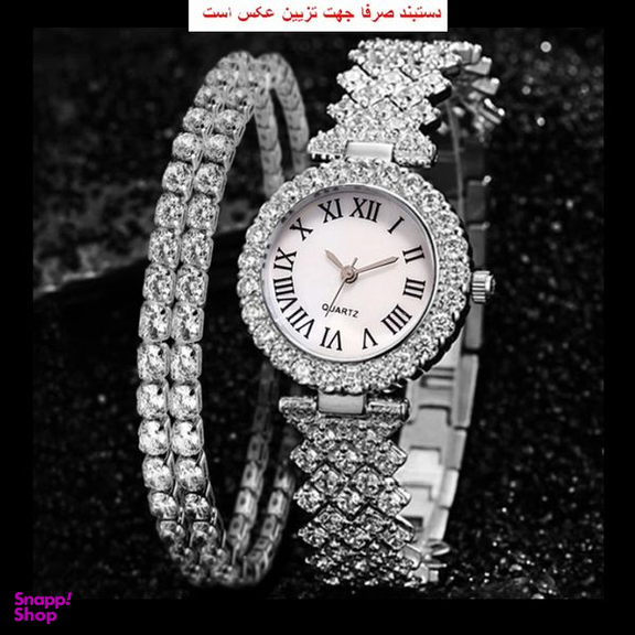 ساعت مچی عقربه ای زنانه مدل فول نگین کد ne2023