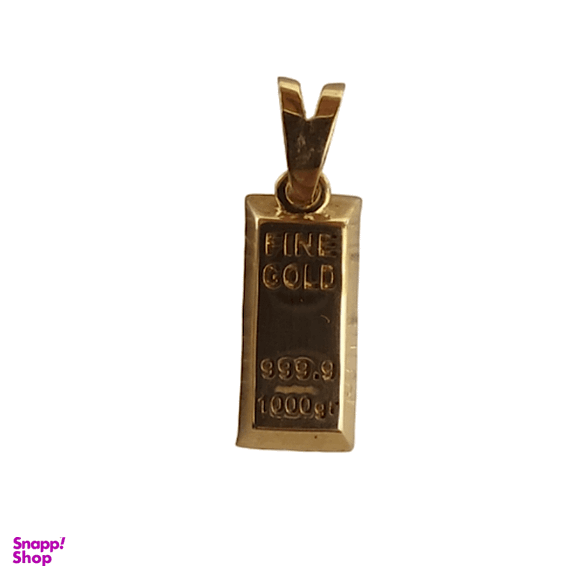 پلاک گردنبند طلا 18 عیار طرح شمش کد 00150