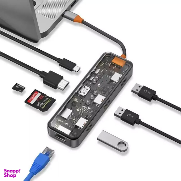 هاب 8 پورت Type-C ویوو مدل Cyber CB008