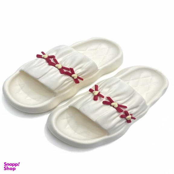 دمپایی زنانه طرح هیوا رنگ سفید