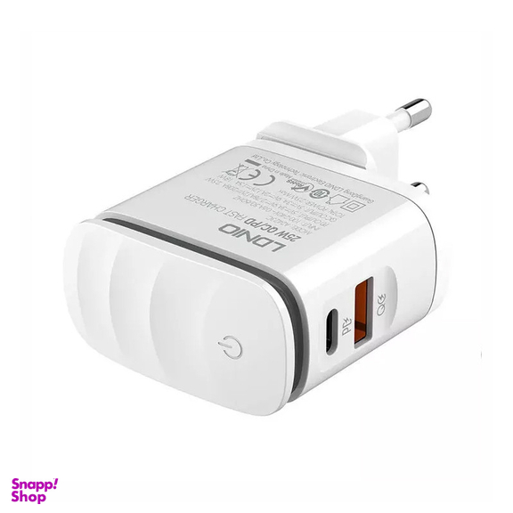 شارژر دیواری 25 وات الدینیو مدل A2423C همراه با کابل USB-C