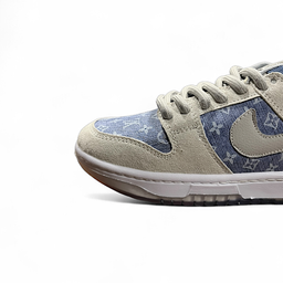 کتانی مردانه طرح نایکی مدل لویی ویتون کد SB رنگ آبی طوسی