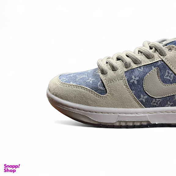 کتانی مردانه طرح نایکی مدل لویی ویتون کد SB رنگ آبی طوسی