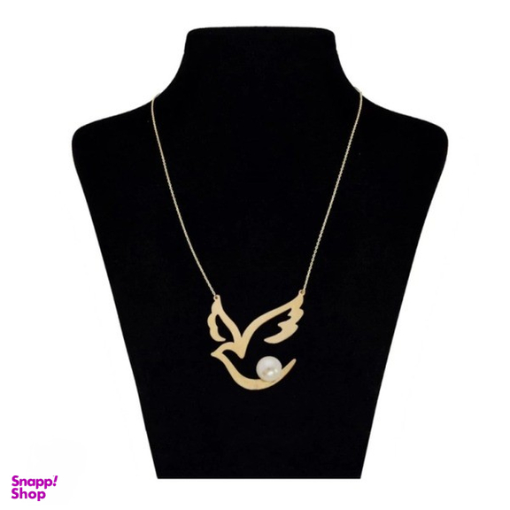 گردنبند طلا 18 عیار زنانه پانسی طرح پرستو کد MG110