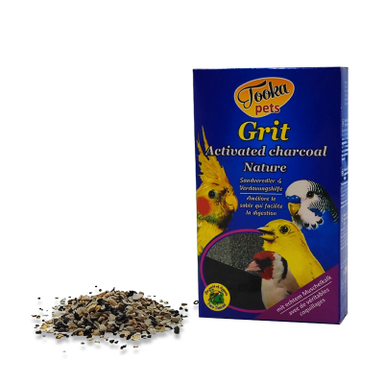 زغال اکتیو صدف و سنگ معدنی مناسب طوطی و پرندگان زینتی وزن 300 گرم