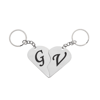 جاکلیدی گیلواره زراوشان مدل قلب دو تکه حرف G V