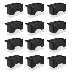 چراغ خورشیدی طرح لب پله ای مدل SOLAR  LIGHTS مجموعه 12 عددی