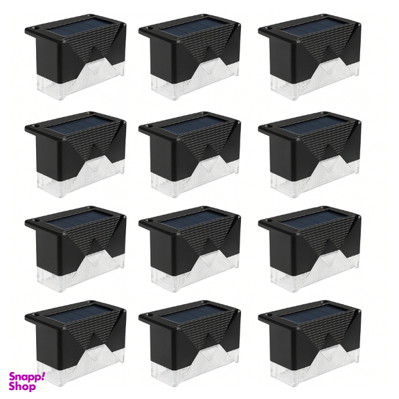 چراغ خورشیدی طرح لب پله ای مدل SOLAR  LIGHTS مجموعه 12 عددی