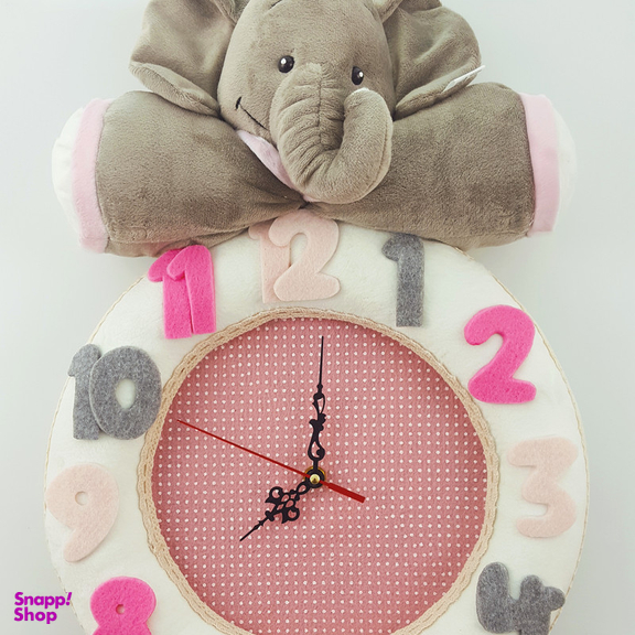 ساعت دیواری کودک نی نی سیس مدل فیل کد W/F