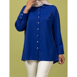 تونیک زنانه برنس مدل هلیا رنگ آبی کاربنی