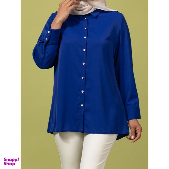 تونیک زنانه برنس مدل هلیا رنگ آبی کاربنی