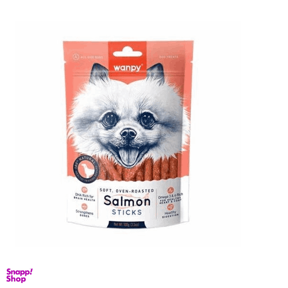 تشویقی سگ ونپی مدل Salmon Sricks وزن 100 گرم