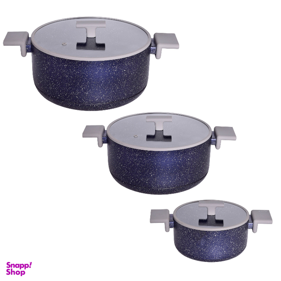 سرویس قابلمه و تابه گرانیتی 9 پارچه پرارین مدل ESTIMA کد 4325