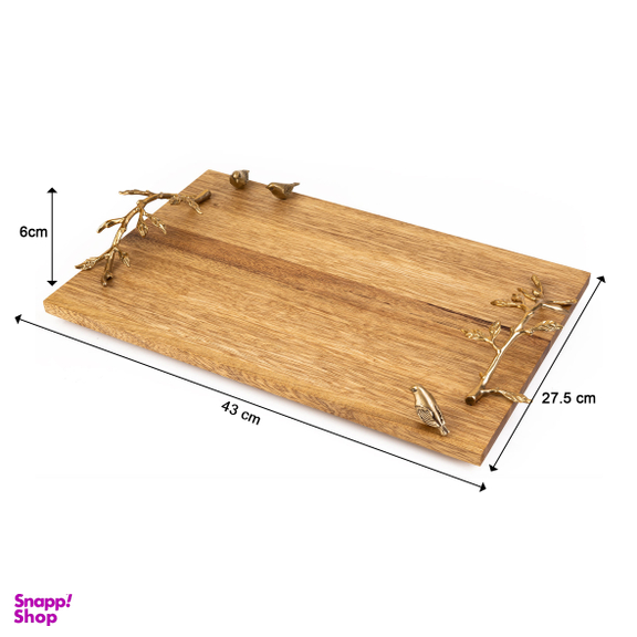 سینی مستطیل گلد کیش مدل گلدن برد کد GK829464
