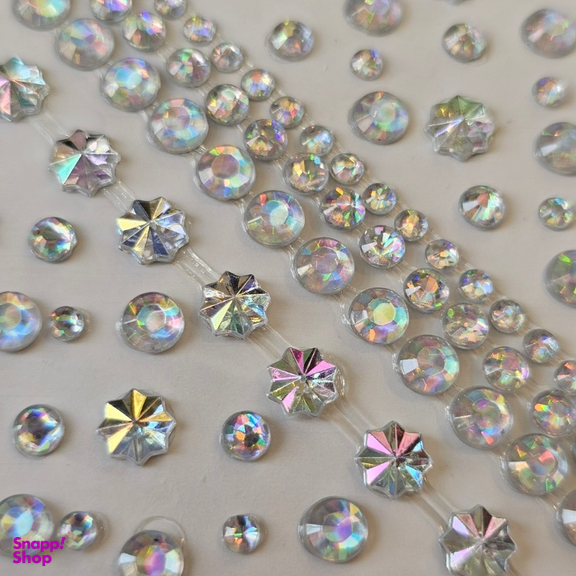 نگین چسبی صورت و ناخن طرح مروارید و گل و ستاره کد 138 بسته 160 عددی