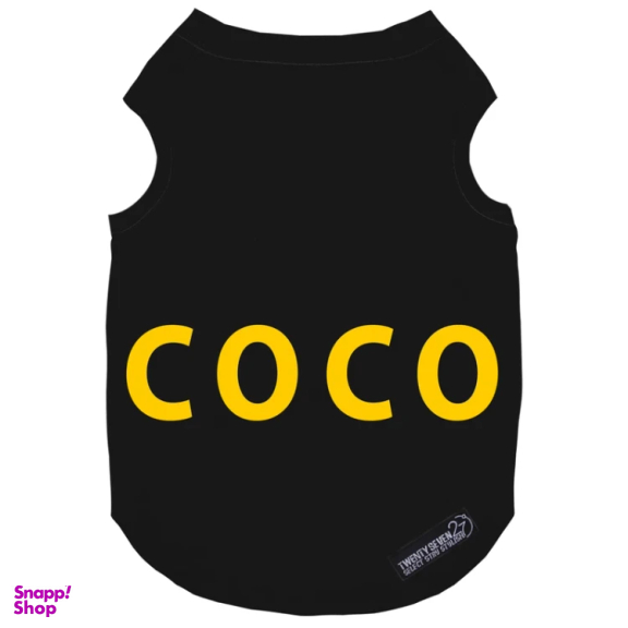 لباس سگ و گربه 27 طرح Coco کد MH1335 رنگ مشکی
