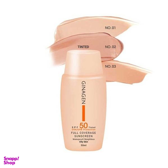 کرم ضد آفتاب رنگی ژیناژن SPF 50 مدل 03 ‌مناسب پوست‌های چرب حجم 50 میلی‌لیتر