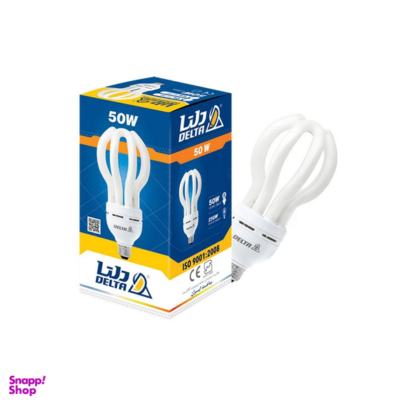 لامپ کم مصرف 50 وات دلتا کد لوتوس پایه E27