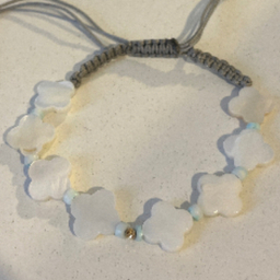 دستبند طلا 18 عیار دخترانه مدل گل ونکلیف