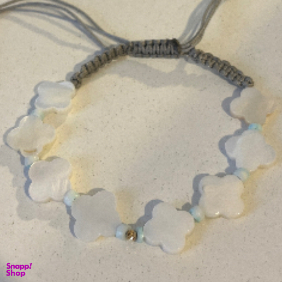 دستبند طلا 18 عیار دخترانه مدل گل ونکلیف