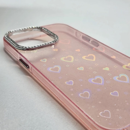 کاور گوشی موبایل مدل فانتزی قلب شاین دار مناسب اپل iPhone 13/14