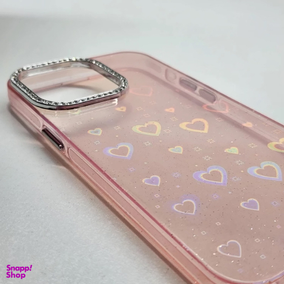 کاور گوشی موبایل مدل فانتزی قلب شاین دار مناسب اپل iPhone 13/14