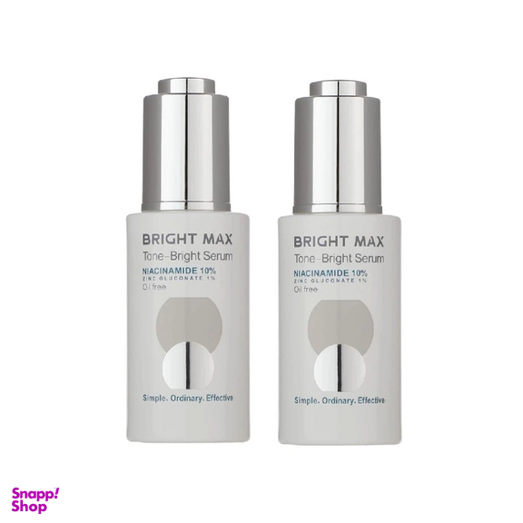 سرم روشن کننده برایت مکس مدل نیاسینامید 10% حجم 30 میلی لیتر مجموعه 2 عددی