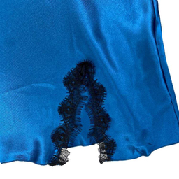 لباس خواب ساتن زنانه کد 2029 رنگ آبی