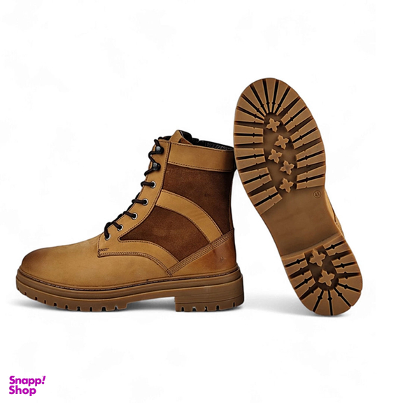 نیم بوت مردانه چرم کاکتوس مدل s۴۰۲۵ رنگ عسلی