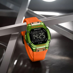 ساعت دیجیتال نیویفورس مدل Naviforce Nf7113 رنگ سبز نارنجی