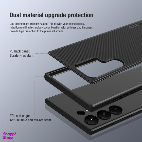 کاور نیلکین مدل Super Frosted Shield Pro مناسب برای گوشی موبایل سامسونگ Galaxy S23 Ultra