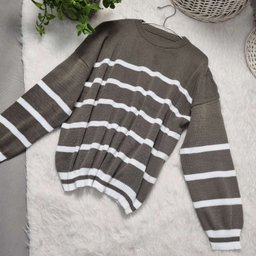 پلیور زنانه طرح راه راه مدل شبنم کد 08