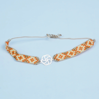 دستبند طلا 18 عیار زنانه مدل گل کد 1068