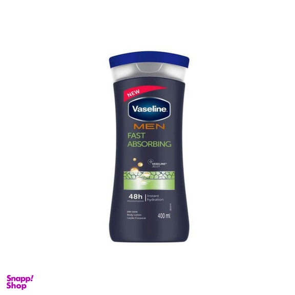 لوسیون بدن وازلین مدل Men Fast Absorbing حجم 400 میلی لیتر