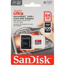 کارت حافظه سن دیسک مدل MicroSDXC UHS-I A1 ظرفیت 64 گیگابایت به همراه آداپتور
