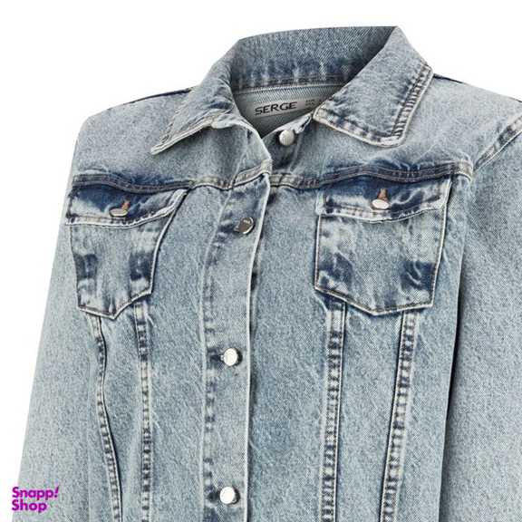 کت جین زنانه سرژه مدل 220109 رنگ آبی روشن