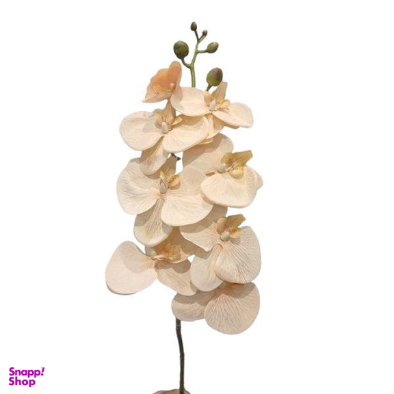 گل مصنوعی ارکیده کد 77 رنگ کرم