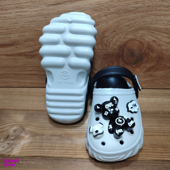 صندل بچگانه کراکس زیتون مدل فلای رنگ مشکی طوسی