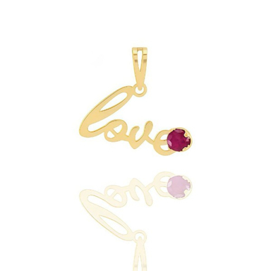 آویز گردنبند طلا 18 عیار زنانه طرح Love