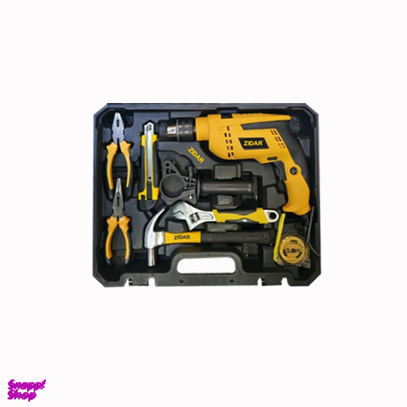 ست دریل چکشی زیدار کد 2064 مجموعه 110 عددی