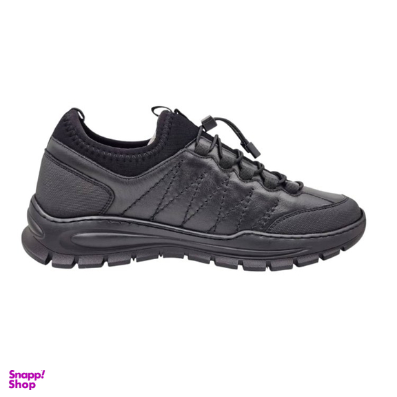 کفش طبی مردانه چرم ریباری مدل R100 رنگ مشکی